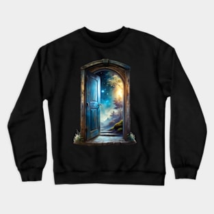 A slightly open door to a fairy-tale world Crewneck Sweatshirt